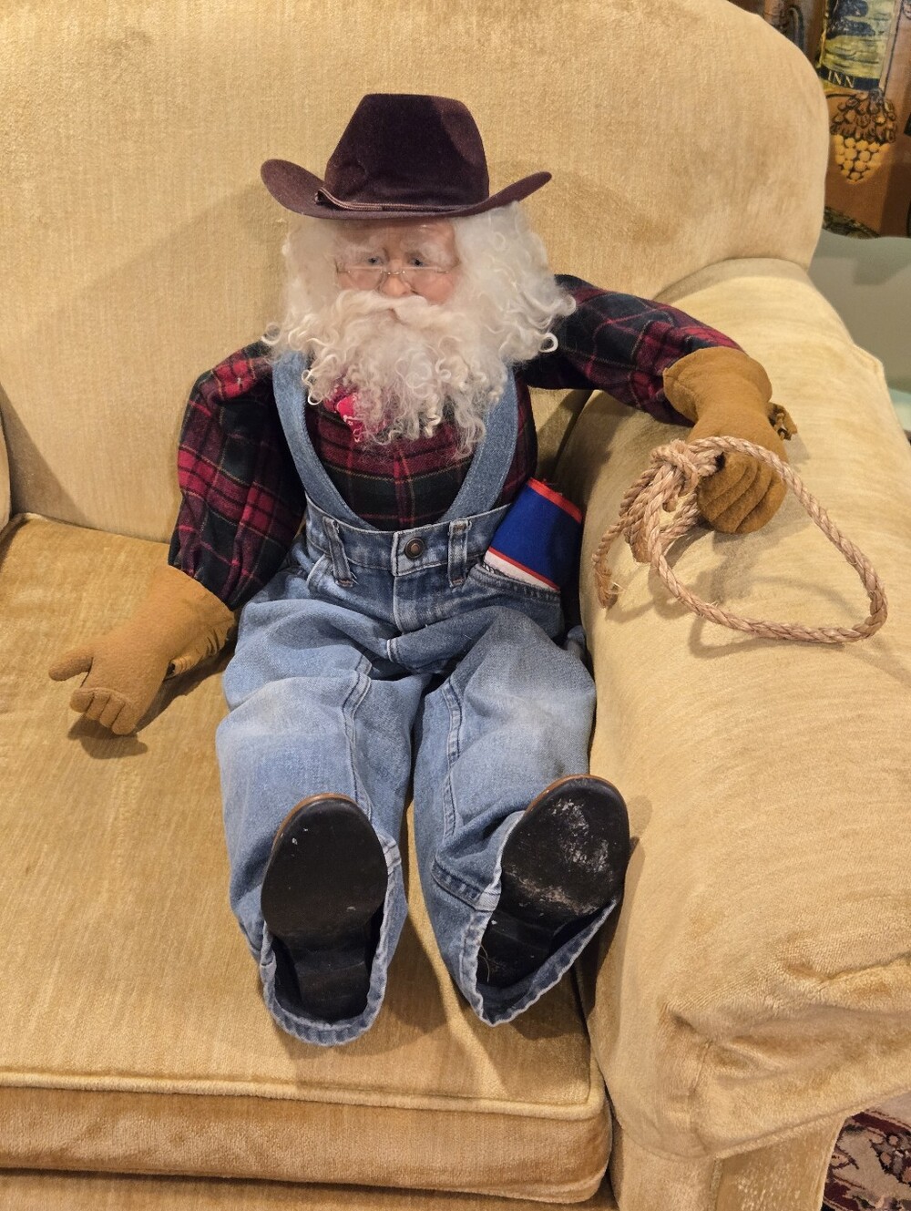 Vintage Cowboy Santa